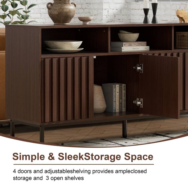Sideboard Kitchen Buffet Coffee Bar Cabinet Storage Cabinet Server Table Mid Century