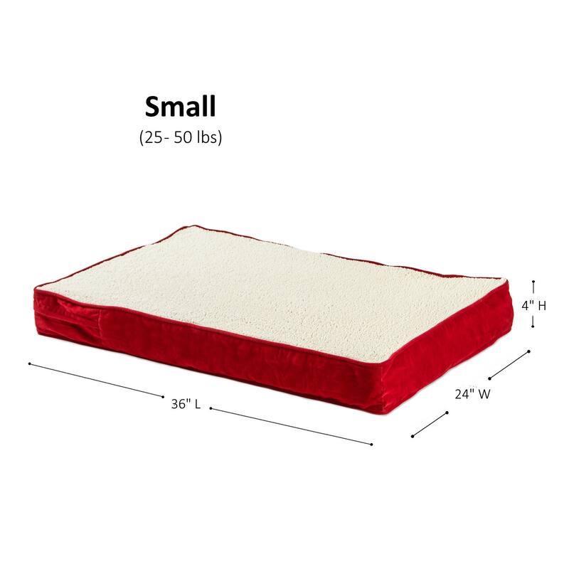 Happy Hounds Ozzie Deep Red Orthopedic Dog Bed