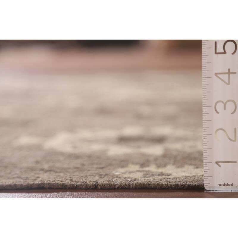 Hand Woven Oriental 100% Wool Carpet Southwestern Geometric Brown Kilim Area Rug - 6' 4'' X 5' 0''