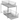 2 Tier Organizer Baskets with Mesh Sliding Made of Steel (Silver)