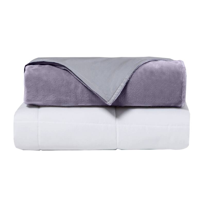 DreamLab Crystal 15lb Reversible Cooling Weighted Blanket with Removable Cover