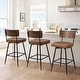 preview thumbnail 114 of 136, 26"/29" Faux Leather Swivel Counter/Bar Stools Set of 2/3 Set of 3 - Brown - Bar Height