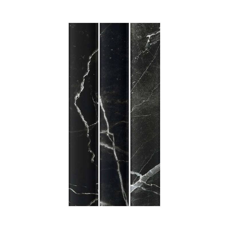 Lyrical 4.5x9 Matte Marble Look Porcelain Fluted Ribbed Tile - Wall, Backplash
