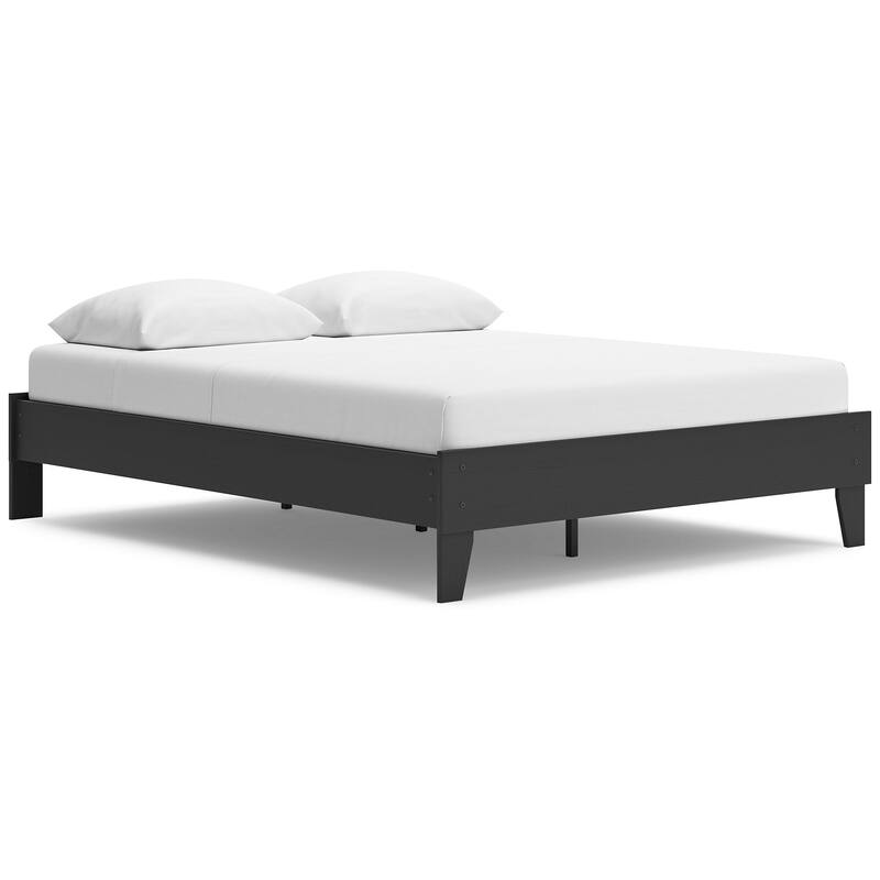 Signature Design by Ashley Socalle Black Panel Platform Bed