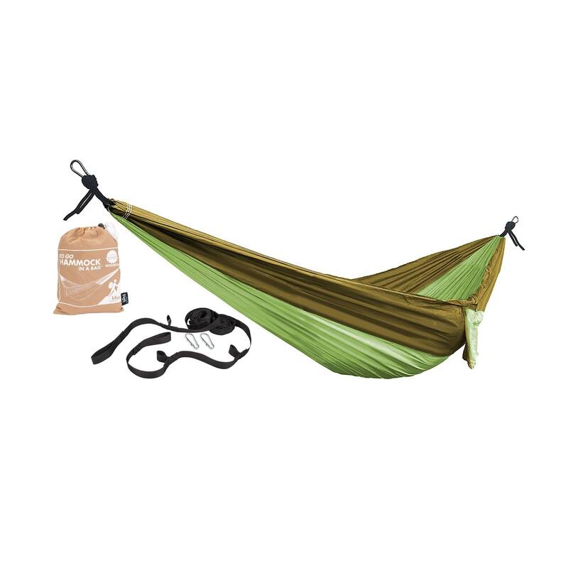 Bliss Hammocks 52" Wide Hammock in a Bag w/ Carabiners and Tree Straps | Indoor, Outdoor, Poolside, Patio, Backyard
