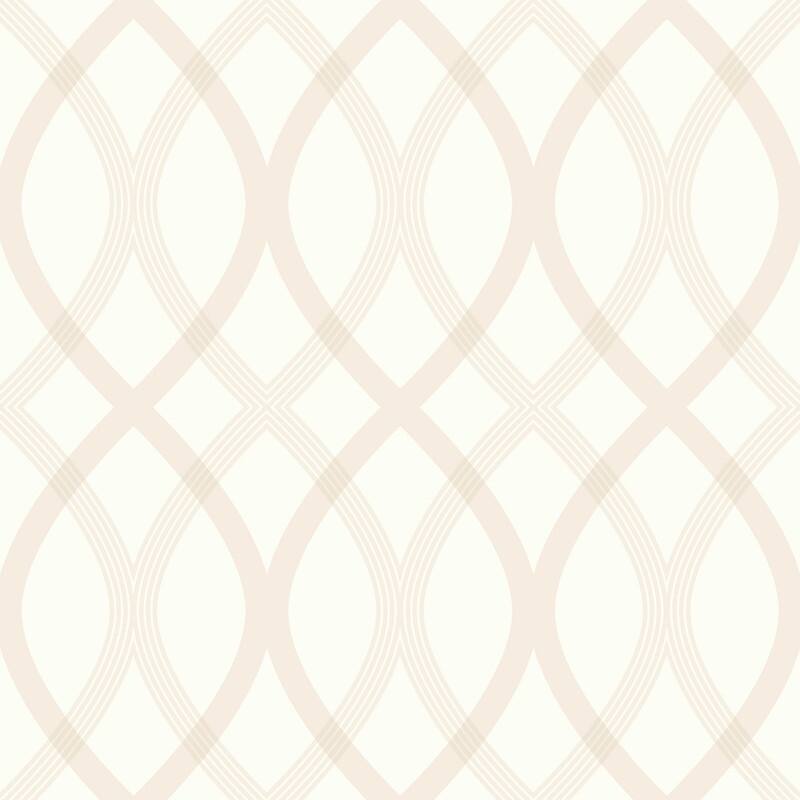 Beacon House Contour Beige Geometric Lattice Wallpaper - 20.5in x 396in x 0.025in