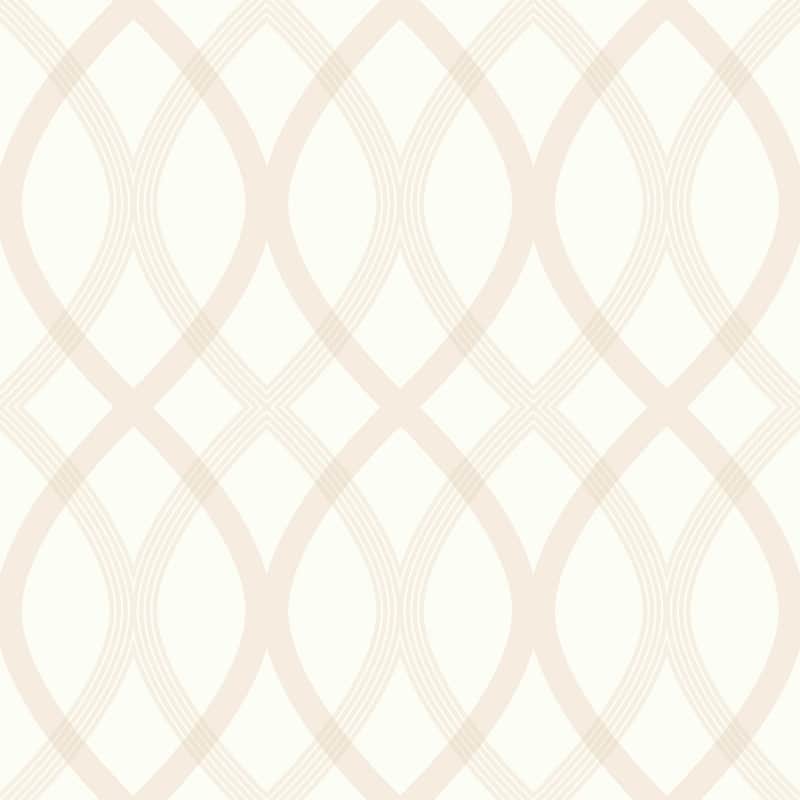 Beacon House Contour Beige Geometric Lattice Wallpaper - 20.5in x 396in x 0.025in