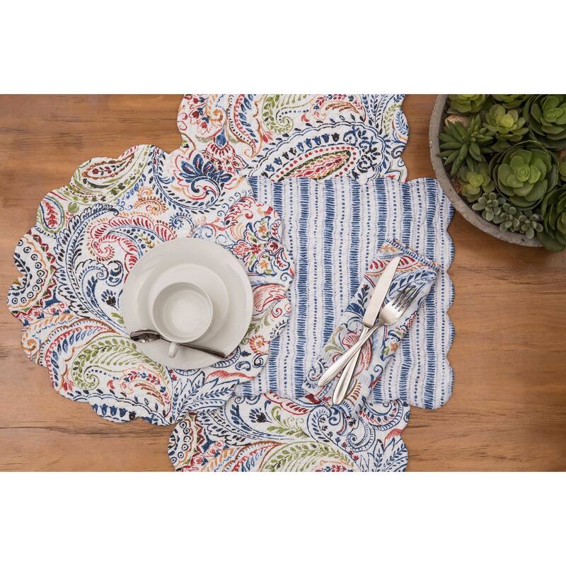 Payton Paisley Placemats Set of 6, 13" x 19" - Multicolored