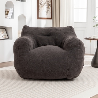 Bean Bag Chair, Bean Bag Sofa Chair with Armrests Stuffed High-Density Foam