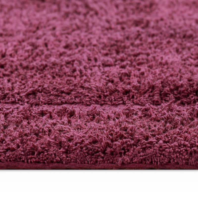 Superior Cotton Non-slip Oval Bath Rug - (Set of 2) - On Sale ...