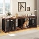 preview thumbnail 15 of 38, Moasis Extra Large Dog Crate Furniture with Sliding Doors