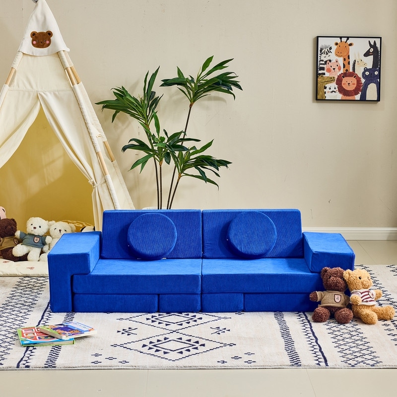 14PCS Fold Out Kids Couch Modular Kids Couch For Playroom