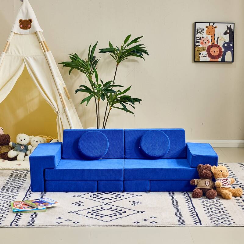 14PCS Fold Out Kids Couch Modular Kids Couch For Playroom