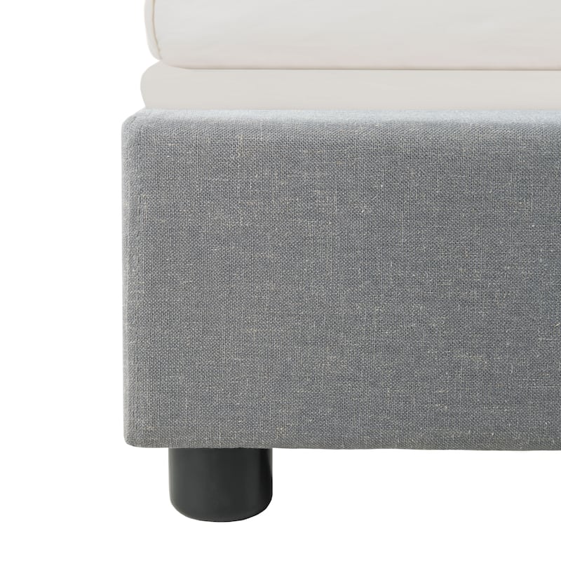 SAFAVIEH Thereze Linen Upholstered Platform Bed