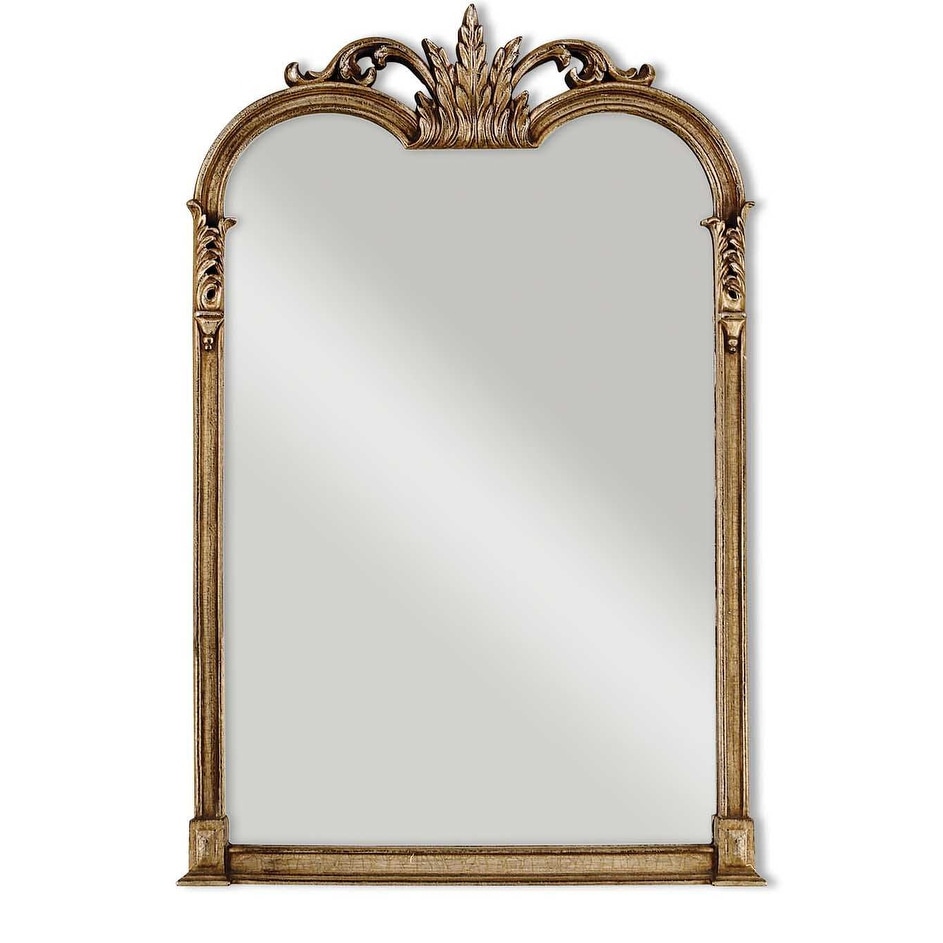 Uttermost Jacqueline 28"W Baroque Antiqued Arched Wall Mirror