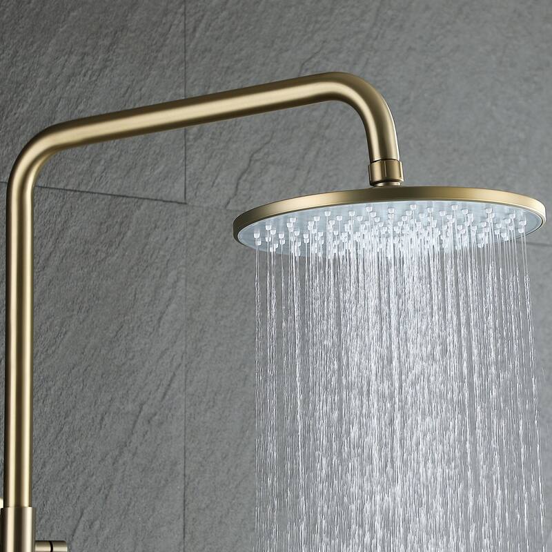 Wall-mounted Complete Shower System With Rough-In Valve And Spray Gun