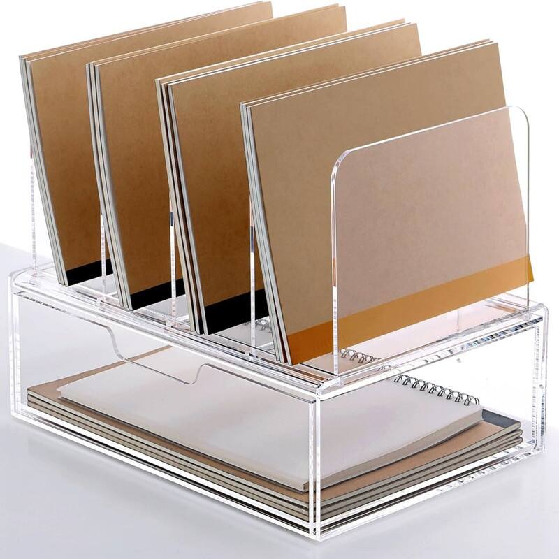 Acrylic Desk Organizer -1 Pack - White