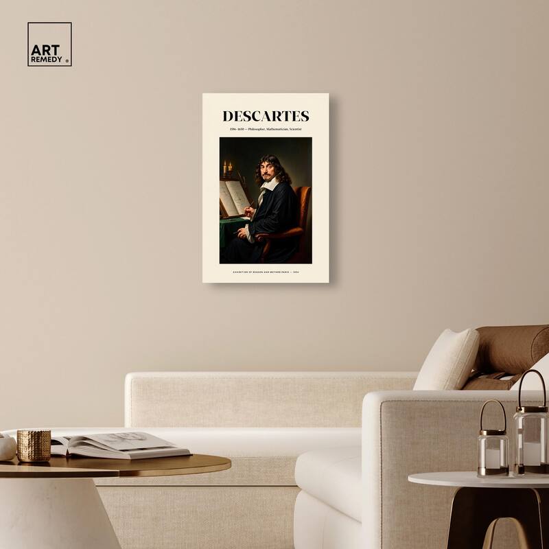 Cartesian Thinker Canvas by Art Remedy, Gallery Wrapped