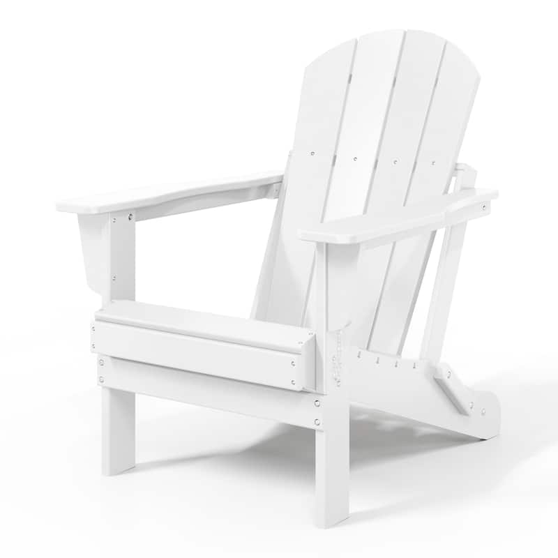 Polytrends Laguna Weather Resistant Outdoor Patio Folding Adirondack Chairs (Set of 2)
