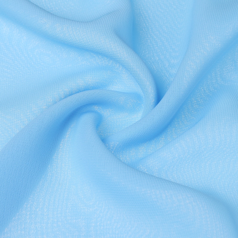 6 Pack 10ft Chiffon Table Runners, Sheer Romantic Table Runner - 28x120 Inch - Sky Blue
