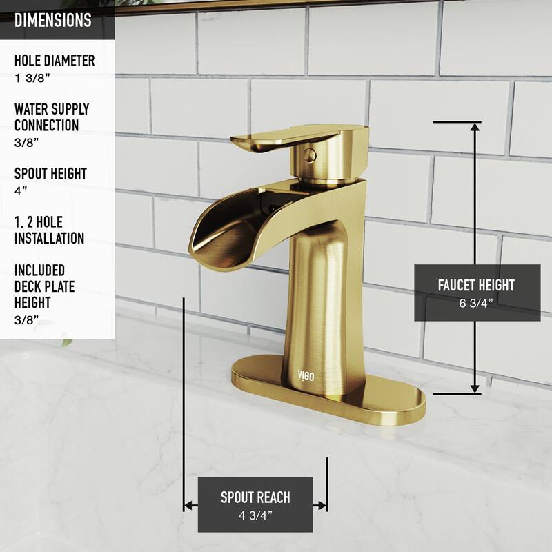 VIGO Paloma 7" H Single Handle Single Hole Bathroom Faucet