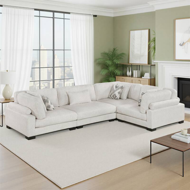 Fremont & Park Abbeville Microfiber 4-Piece Modular Sectional
