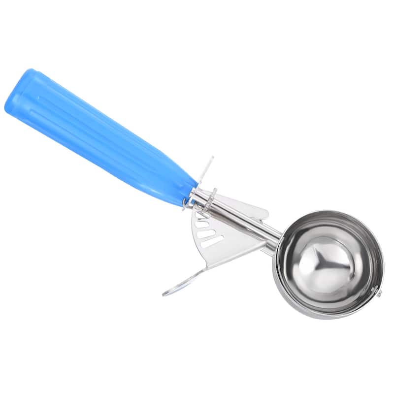 2 Ounce Ice Cream Scoop with Trigger, Portion Cookie Scoop, Blue