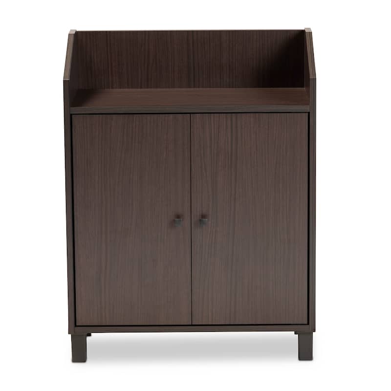 Rossin Modern 2-Door Entryway Shoe Storage Cabinet with Top Shelf