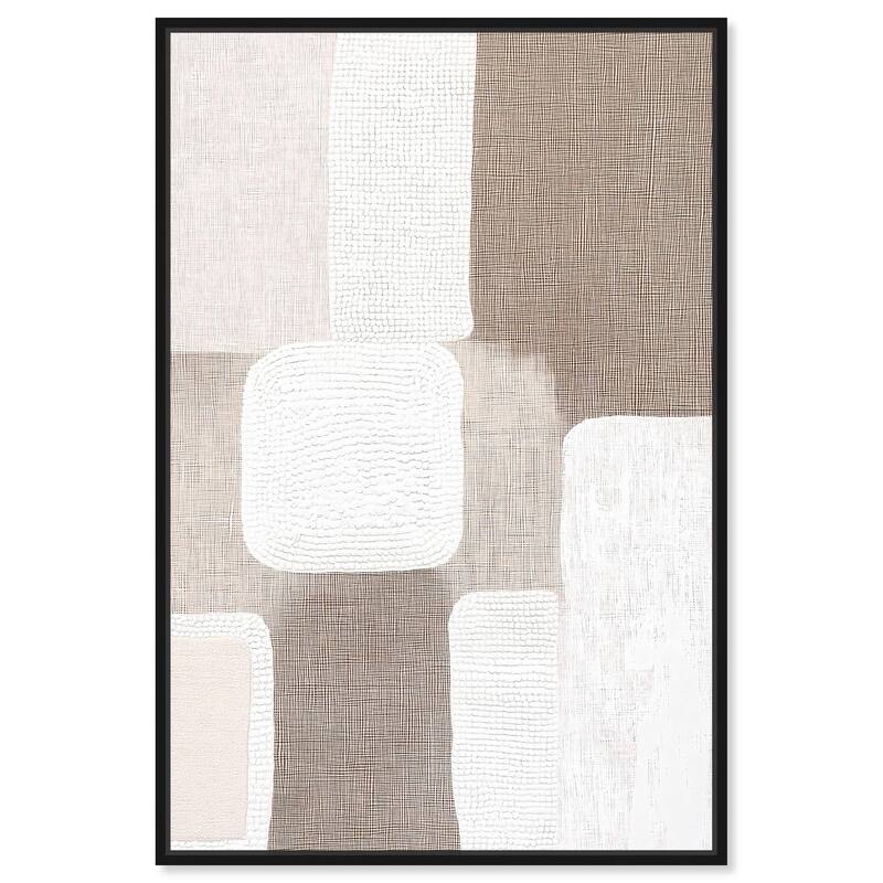 Stucco Squares I Canvas by Art Remedy - 30" x 45" - Black