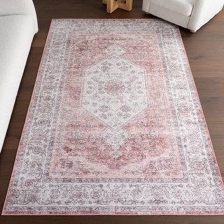 Nuloom Prairie Medallion SplashGuard Machine Washable Area Rug