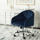 preview thumbnail 1 of 4, SAFAVIEH Amy Tufted Chrome Leg Swivel Adjustable Office Chair - 24" x 22" x 31.9"