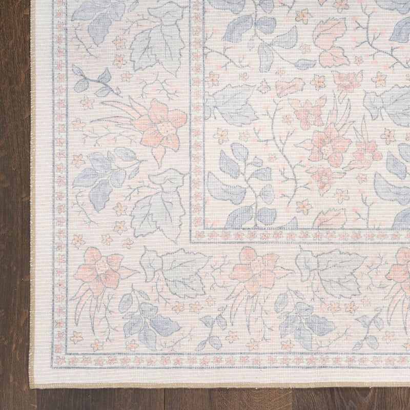 Nourison Botanical Washables Indoor only Textured Floral Area Rug