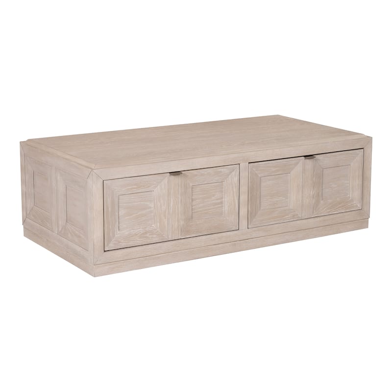 Furniture of America Durem Modern Classic 2-Piece Solid Wood Mobile Coffee Table Set with Storage