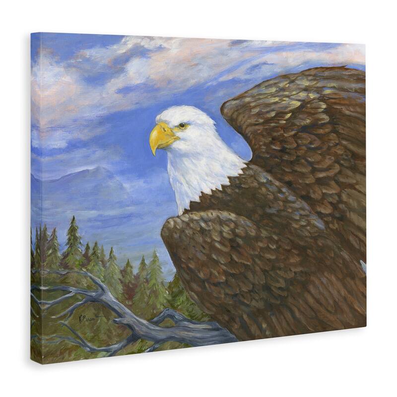 Stupell Eagle Overlook from Tree Top Canvas Wall Art Design By Paul Brent