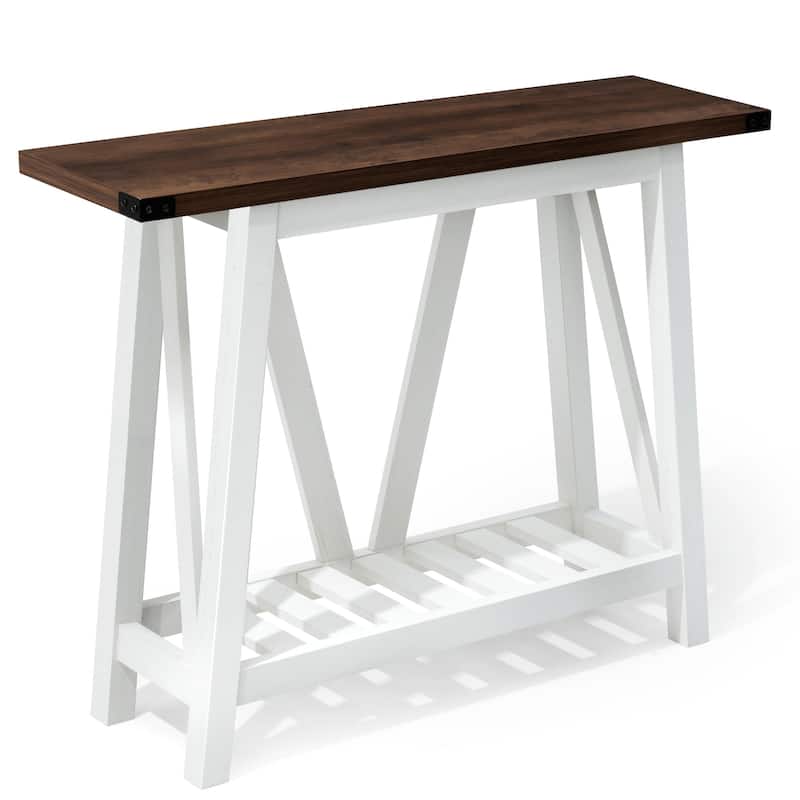 Console Table with Storage Shelf Entry Table for Living Room Hallway - 41.34 in L * 11.42 in W * 31.5 in H