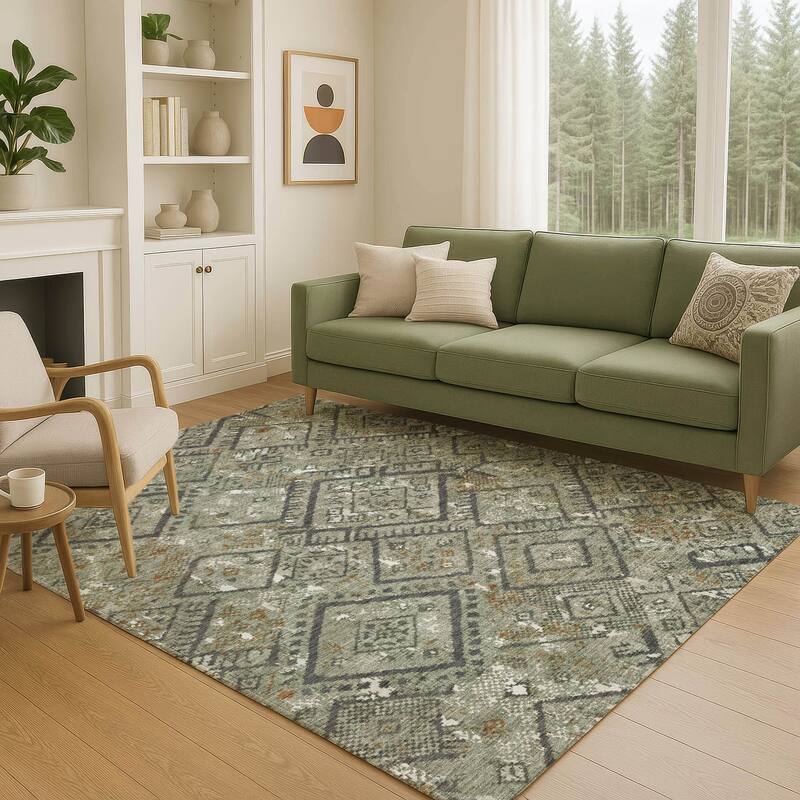 Machine Washable Indoor/ Outdoor Global Andes Chantille Rug