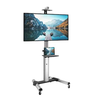 Mount-It! Mobile TV Stand for Flat Screen Televisions - Black