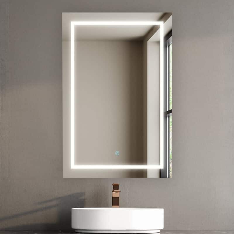 AQUADOM Royale Plus 24W Bathroom Led Lighted Medicine Cabinet Defogger, 3X LED Adjustable Magnifying Mirror, Electrical Outlets.