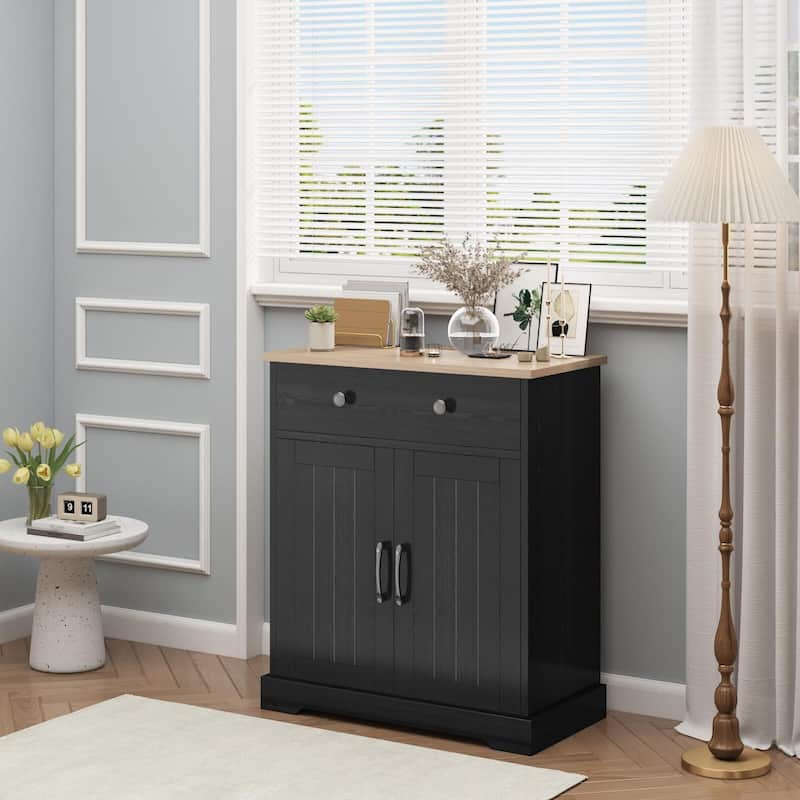Kitchen Storage Cabinet, Modern Buffet Cabinet with Storage, Coffee Bar with 2 Drawers and 2 Doors