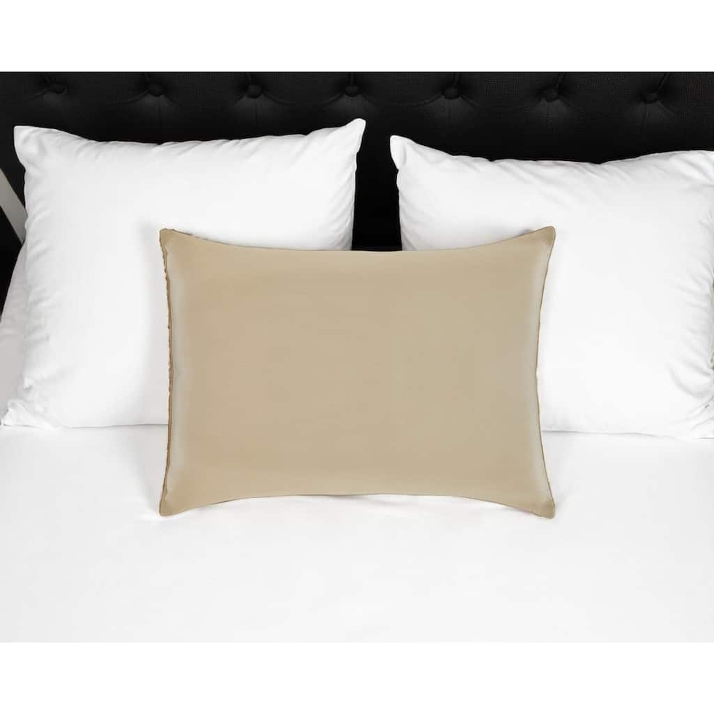 HomeRoots Cotton Wool Hypoallergenic Queen Size Bed Pillow - Ivory