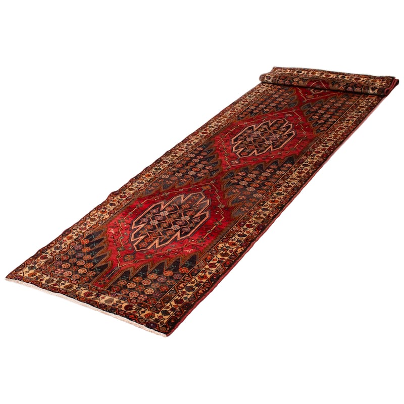 ECARPETGALLERY Hand-knotted Anadol Red Wool Rug - 3'11 x 13'5
