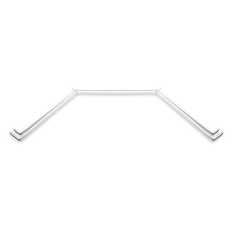 Decorative Double Curtain Rod Medieval Style Window Treatment Hardware Set, White - 72