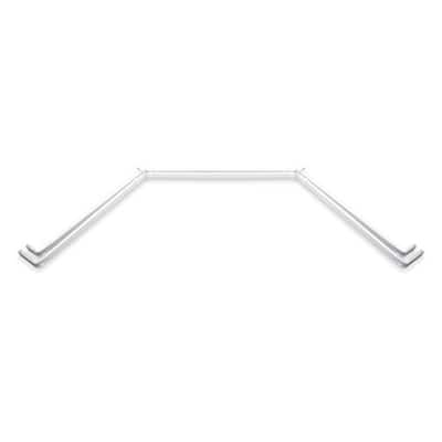 Decorative Double Curtain Rod Medieval Style Window Treatment Hardware Set, White - 72