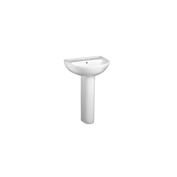 American Standard 0467.800 Evolution 21" Pedestal Lavatory Sink Combo with 8" Centers - White