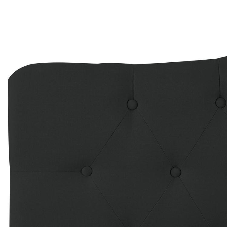 Adjustable Queen Headboard Only, Tufted Linen, 12 Height Settings, Metal Legs, Wall Mountable