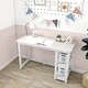 preview thumbnail 1 of 63, Max and Lily Desk with Bookshelves White - 47 in