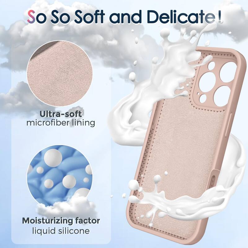 iPhone 16 Pro Max Case, Liquid Silicone,Moisturizing Factor,Extreme Soft Slim Phone Case with Stand Compatible with MagSafe 6.9"