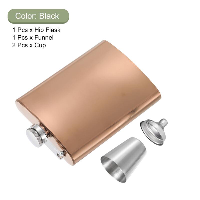8oz Stainless Steel Hip Flask Set with Cup Funnel for Camping Hiking
