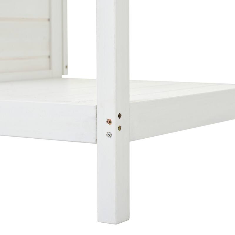 Outdoor Garden Potting Bench Table Workstation Planting Bench with 2 Drawers, Cabinet and Open Shelves for Backyard, Mudroom