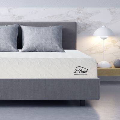 L'Baiet 6" Gel Memory Foam Mattress / Bed in a Box / Medium Firm / Breathable Cooling-Gel Comfort Technology